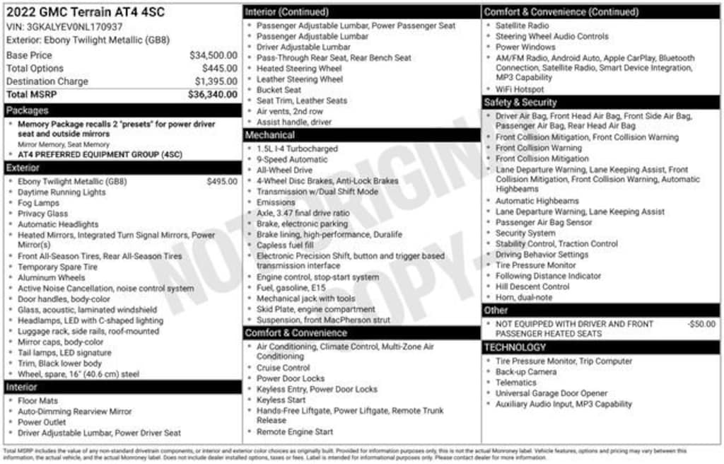 Used 2022 GMC Terrain AT4 SUV