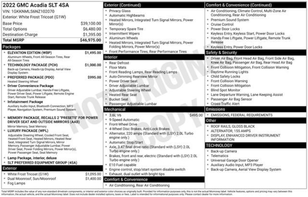 Used 2022 GMC Acadia SLT SUV