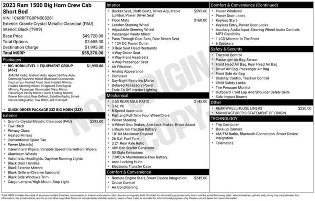 Used 2023 Ram 1500 Big Horn/Lone Star Truck Crew Cab