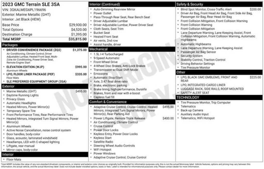 Used 2023 GMC Terrain SLE SUV