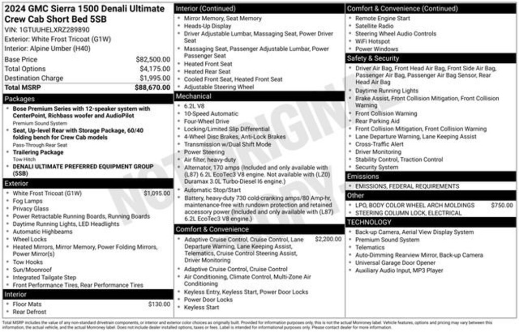 Used 2024 GMC Sierra 1500 Denali Ultimate Truck Crew Cab