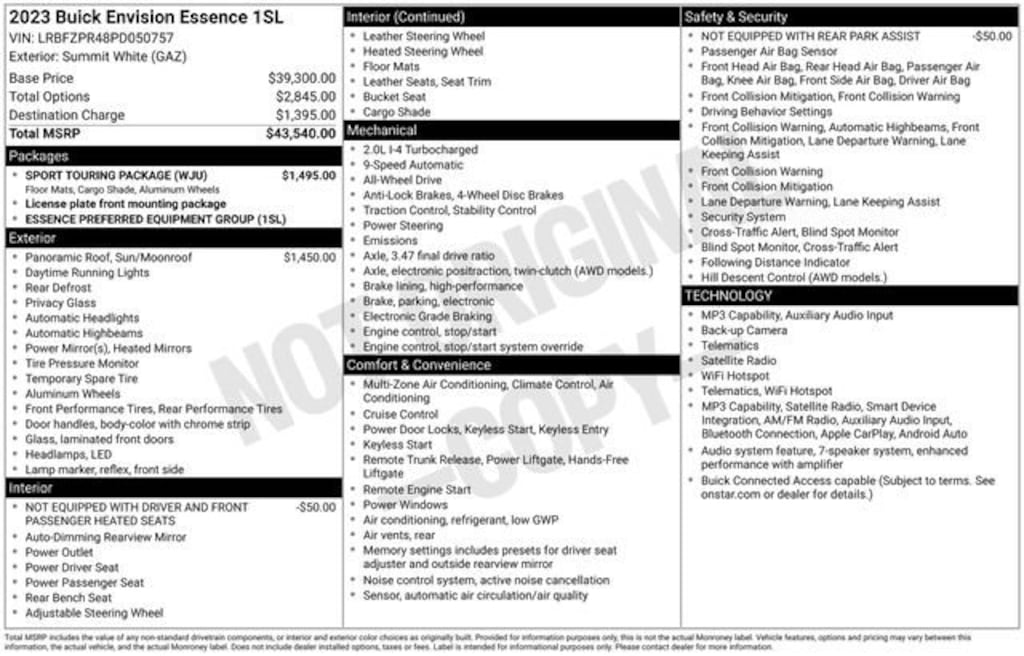 Used 2023 Buick Envision Essence SUV
