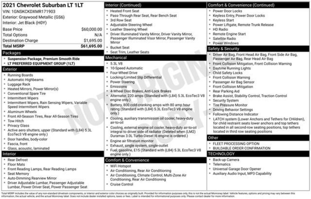 Used 2021 Chevrolet Suburban LT SUV