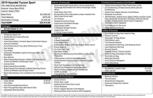 2019 Hyundai Tucson Sport's photo