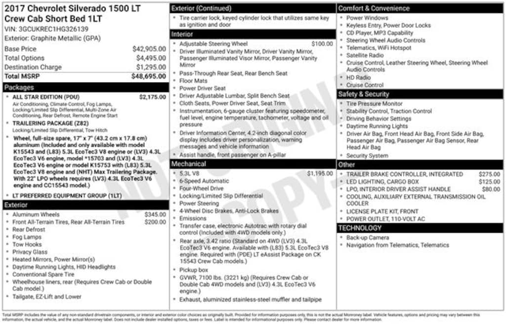 Used 2017 Chevrolet Silverado 1500 LT Truck