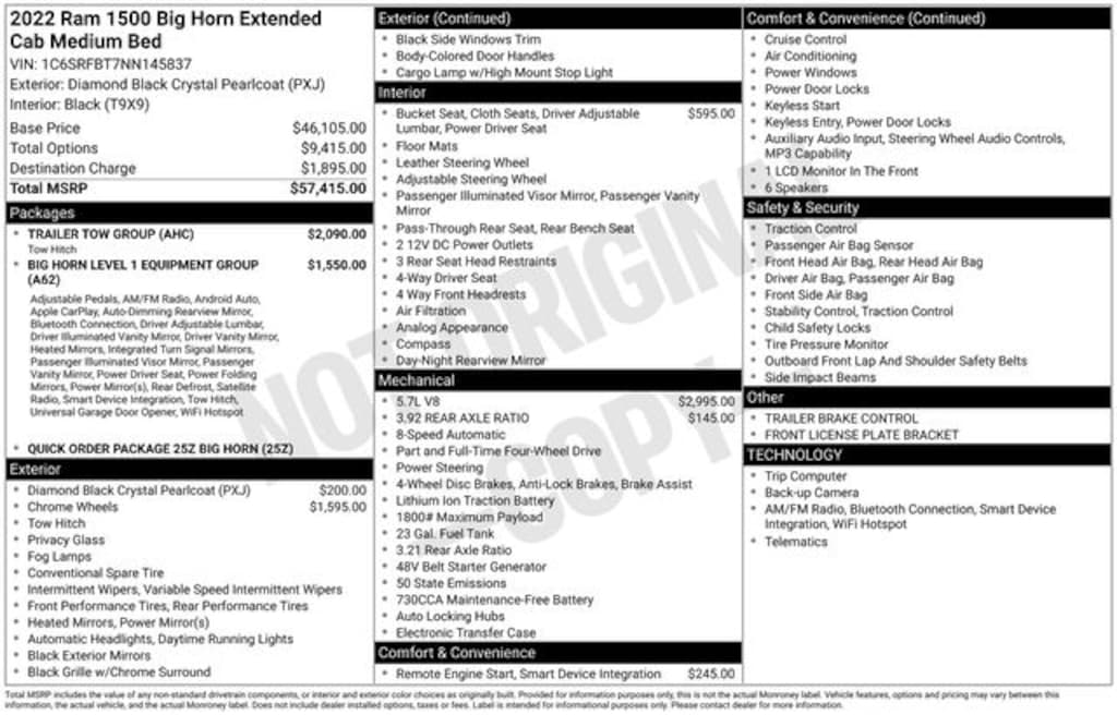 Used 2022 Ram 1500 Big Horn/Lone Star Truck