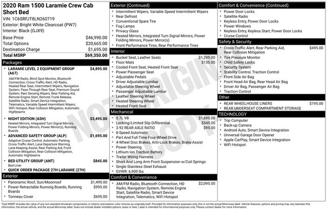 2020 RAM Ram 1500 Pickup Laramie