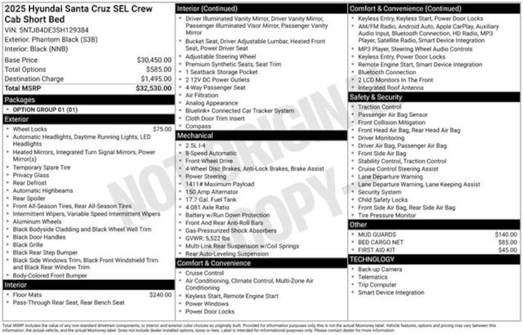 Used 2025 Hyundai Santa Cruz SEL Truck