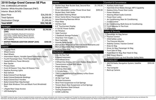 2018 Dodge Grand Caravan SE Plus's photo