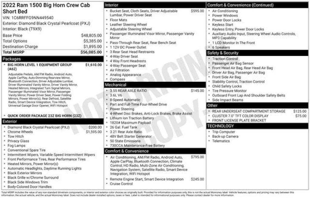 Used 2022 Ram 1500 Big Horn/Lone Star Truck