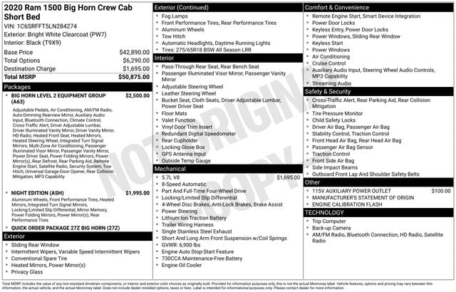 2020 RAM Ram 1500 Pickup Big Horn/Lone Star's photo