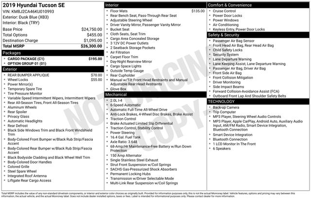 2019 Hyundai Tucson SE AWD photo