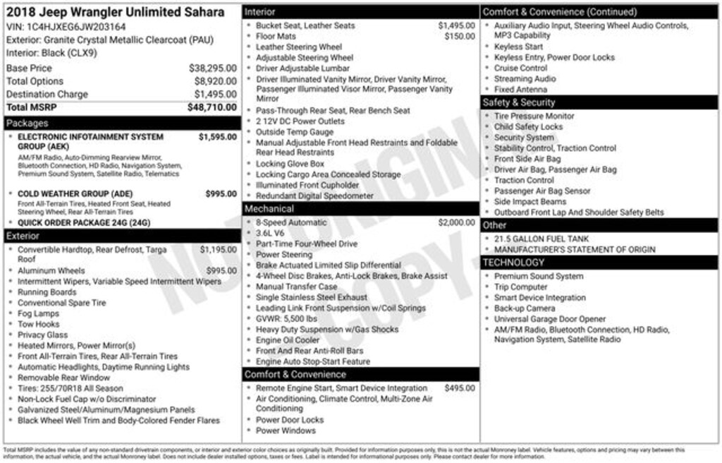 Used 2018 Jeep Wrangler Unlimited Sahara SUV