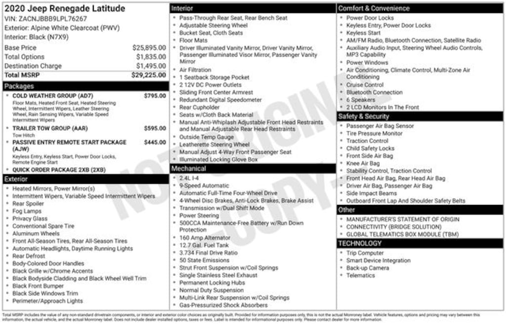 Used 2020 Jeep Renegade Latitude SUV