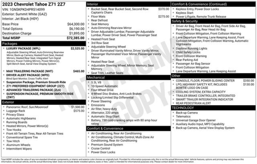 Used 2023 Chevrolet Tahoe Z71 SUV