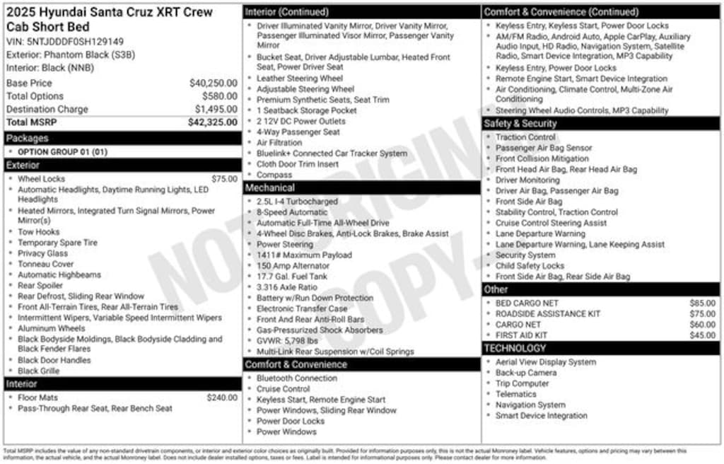 Used 2025 Hyundai Santa Cruz XRT Truck