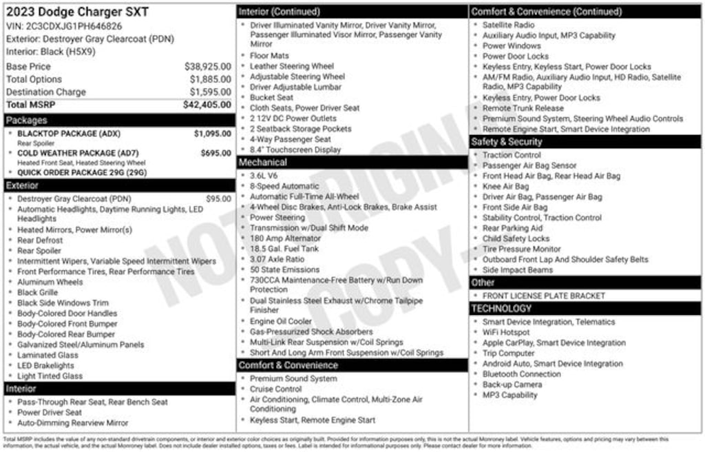 Certified 2023 Dodge Charger SXT Sedan