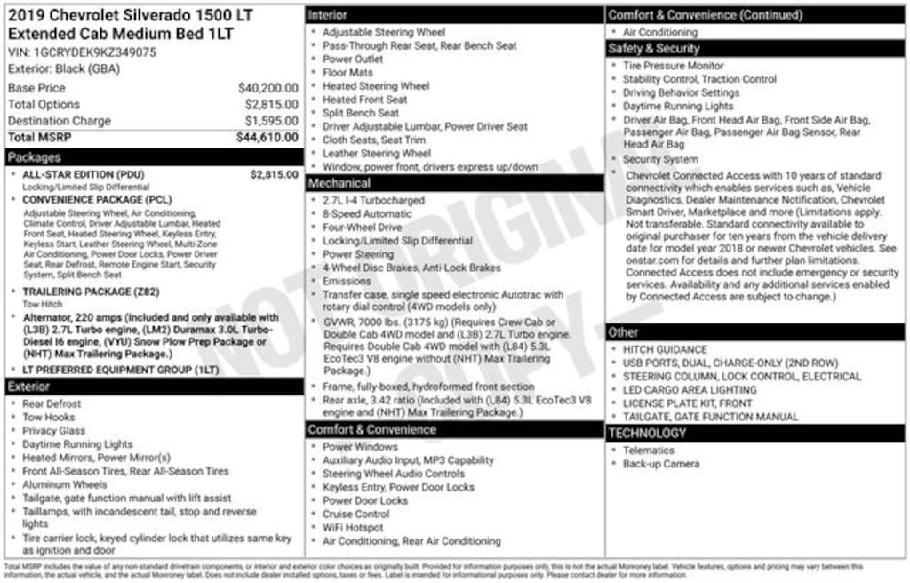 Used 2019 Chevrolet Silverado 1500 LT Truck