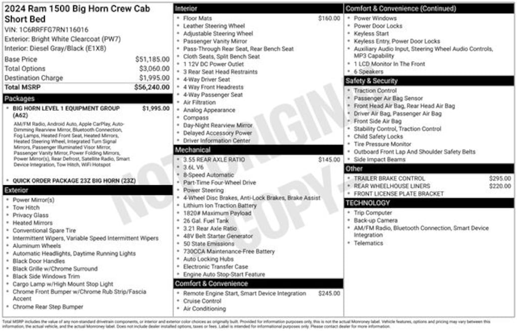 Used 2024 Ram 1500 Big Horn/Lone Star Truck