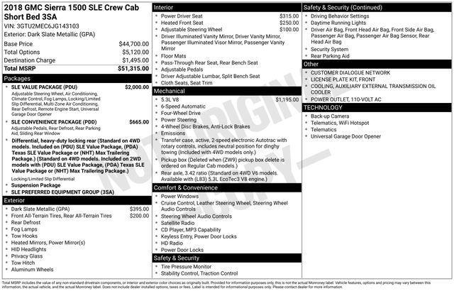 2018 GMC Sierra 4WD Crew Cab Short Box SLE's photo