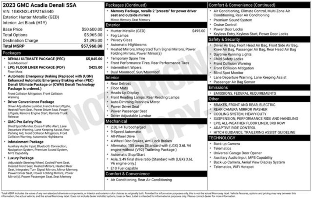 Used 2023 GMC Acadia Denali SUV