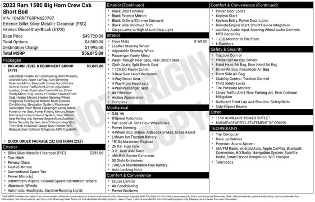 Used 2023 Ram 1500 Big Horn/Lone Star Truck