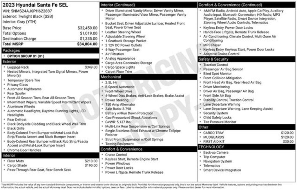 Certified 2023 Hyundai Santa Fe SEL SUV