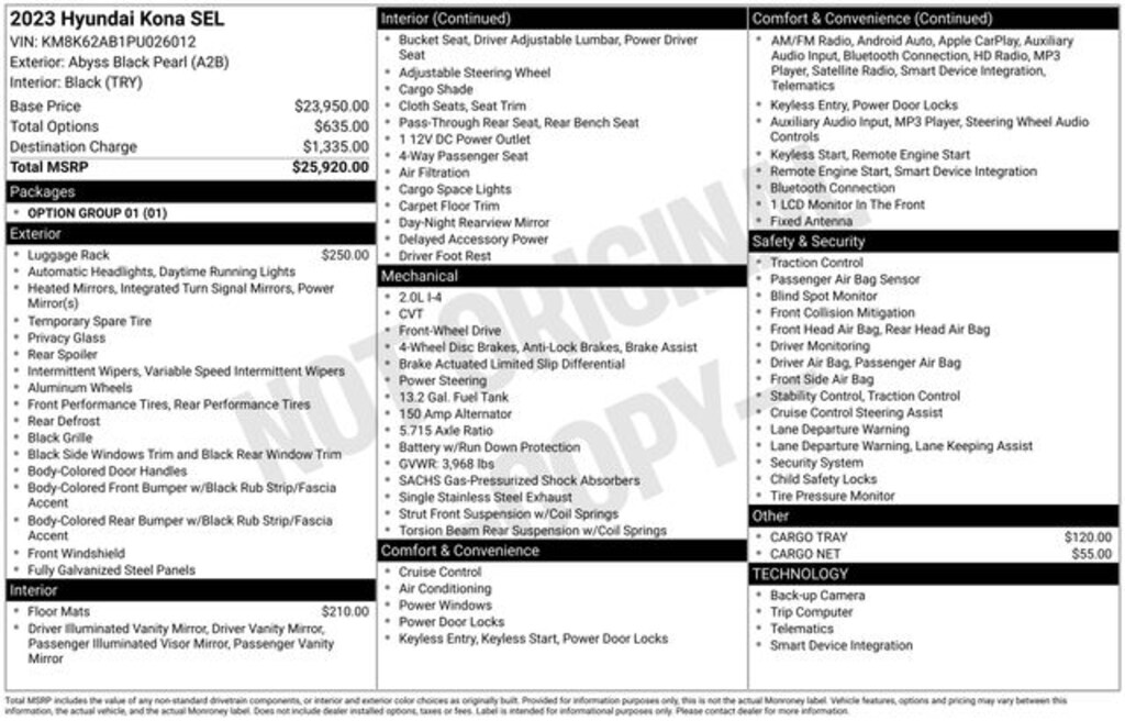 Used 2023 Hyundai Kona SEL SUV