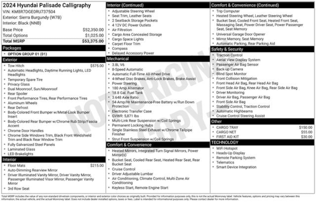 Used 2024 Hyundai Palisade Calligraphy SUV