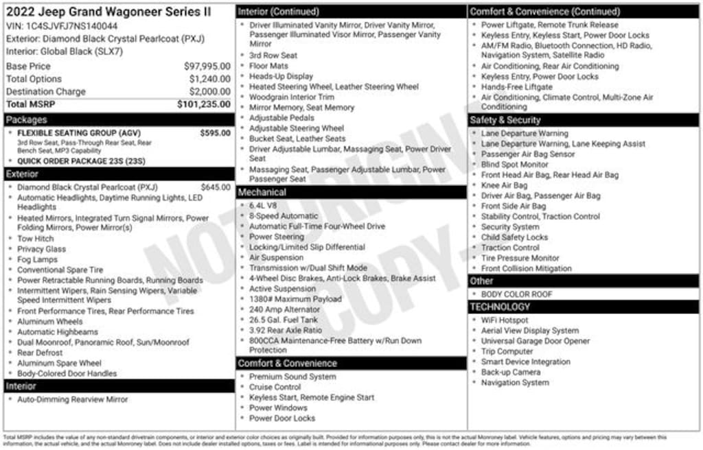 Used 2022 Jeep Grand Wagoneer Series II SUV