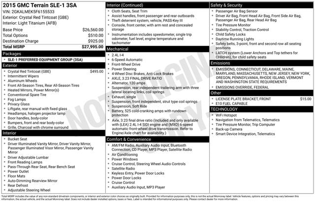 2015 GMC Terrain SLE-1