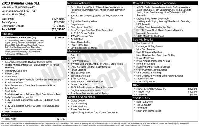 2023 Hyundai Kona SEL