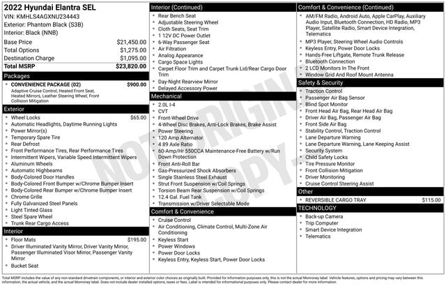 2022 Hyundai Elantra SEL