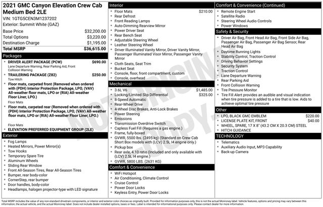 2021 GMC Canyon Elevation's photo
