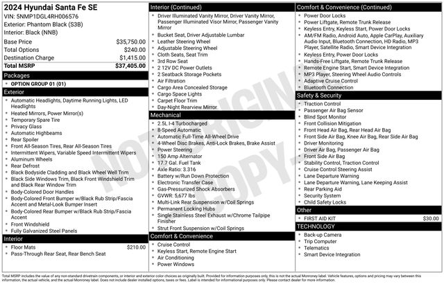 2024 Hyundai Santa Fe SE