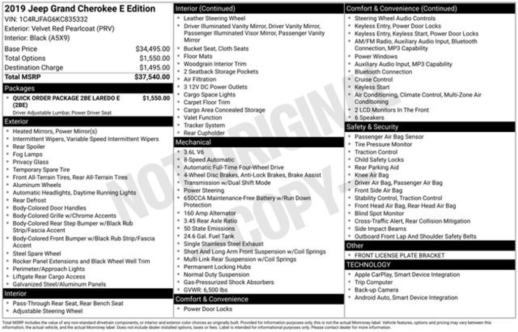 Used 2019 Jeep Grand Cherokee Laredo E SUV