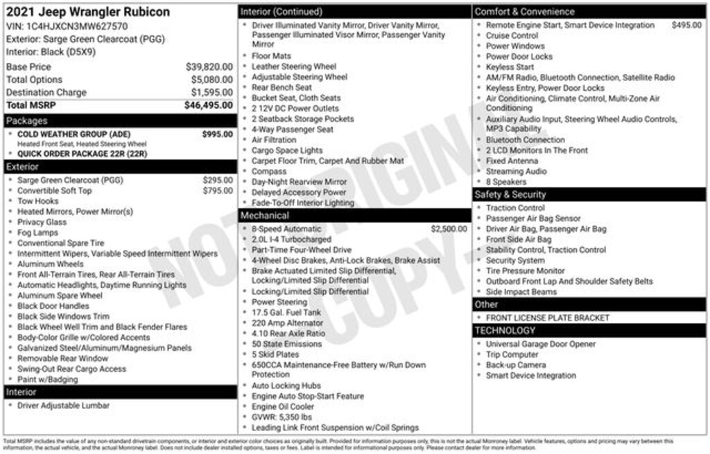 Used 2021 Jeep Wrangler Rubicon SUV