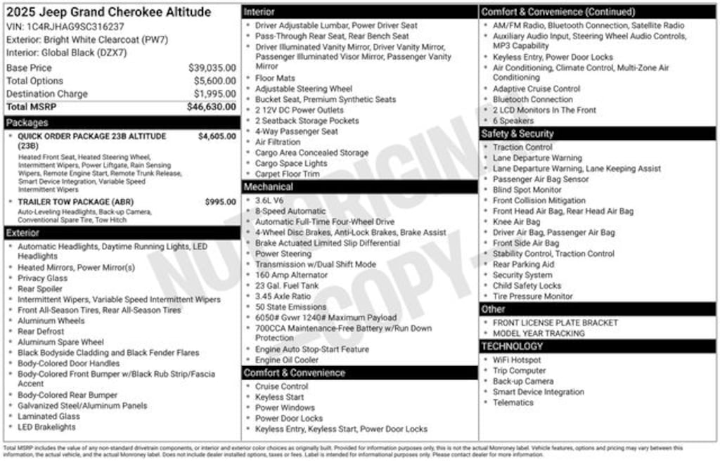 Certified 2025 Jeep Grand Cherokee Altitude SUV