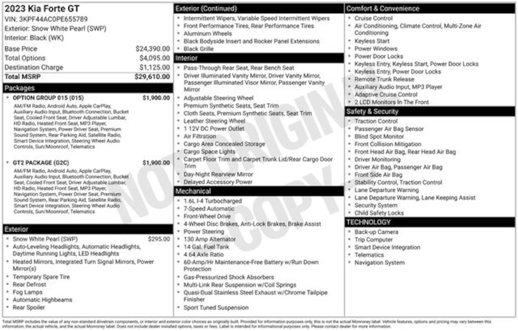 Used 2023 Kia Forte GT Sedan