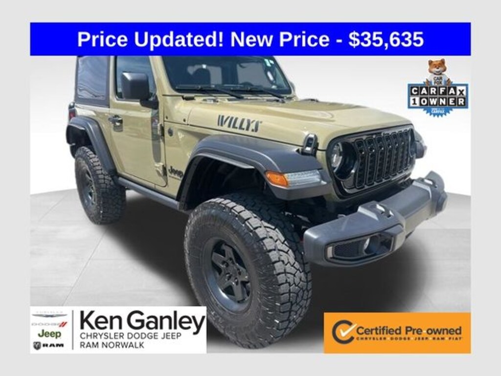 Certified 2025 Jeep Wrangler Willys SUV