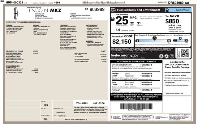 2013 Lincoln MKZ Base