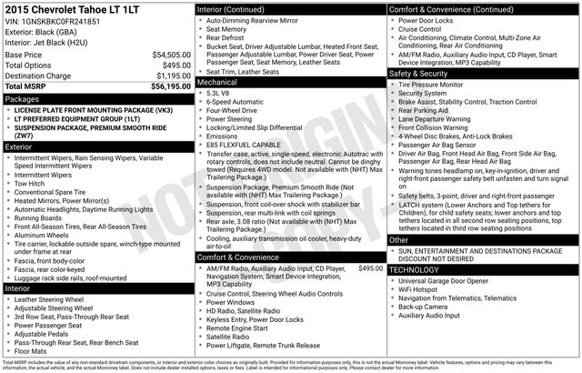 2015 Chevrolet Tahoe LT's photo