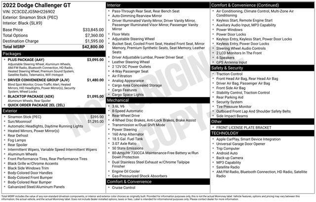 2022 Dodge Challenger GT's photo