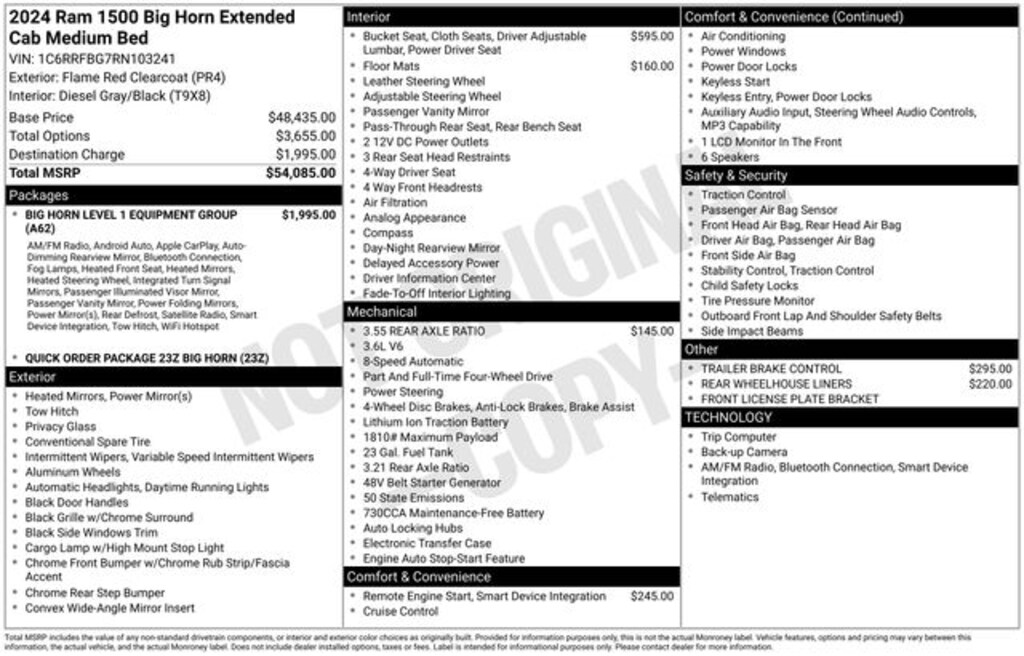 Certified 2024 Ram 1500 Big Horn/Lone Star Truck Quad Cab