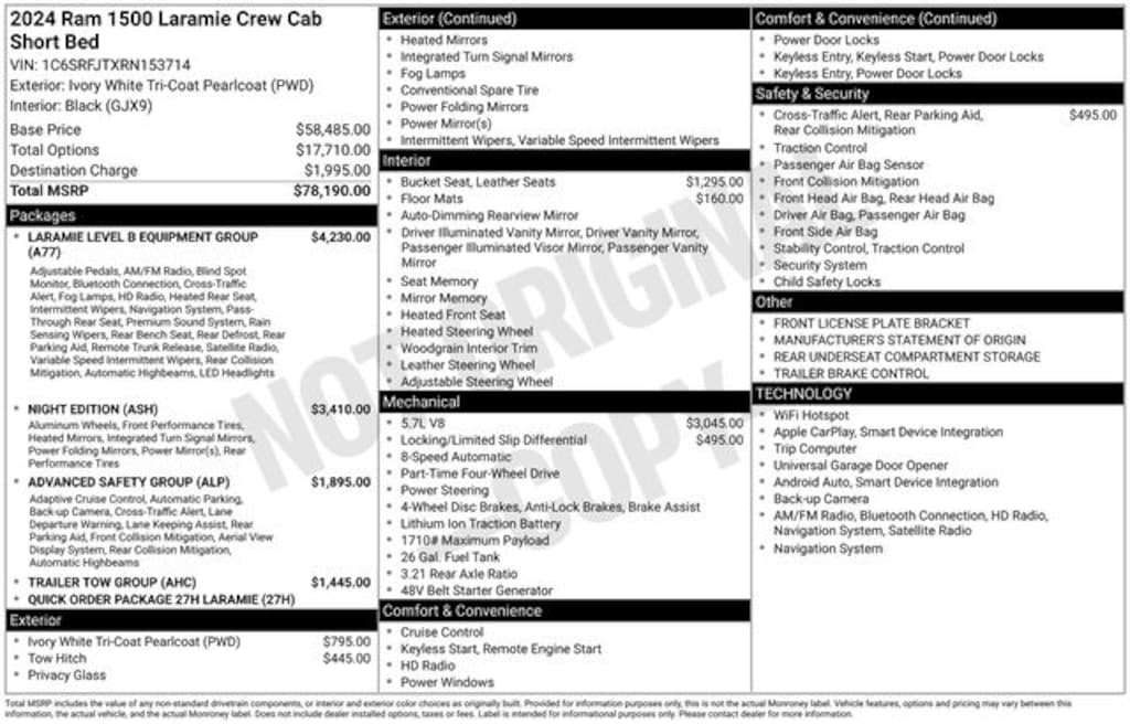 Used 2024 Ram 1500 Laramie Truck Crew Cab