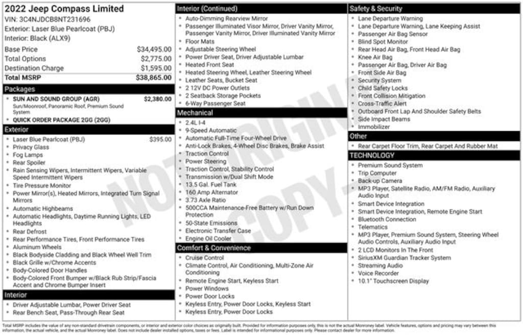 Certified 2022 Jeep Compass Limited SUV