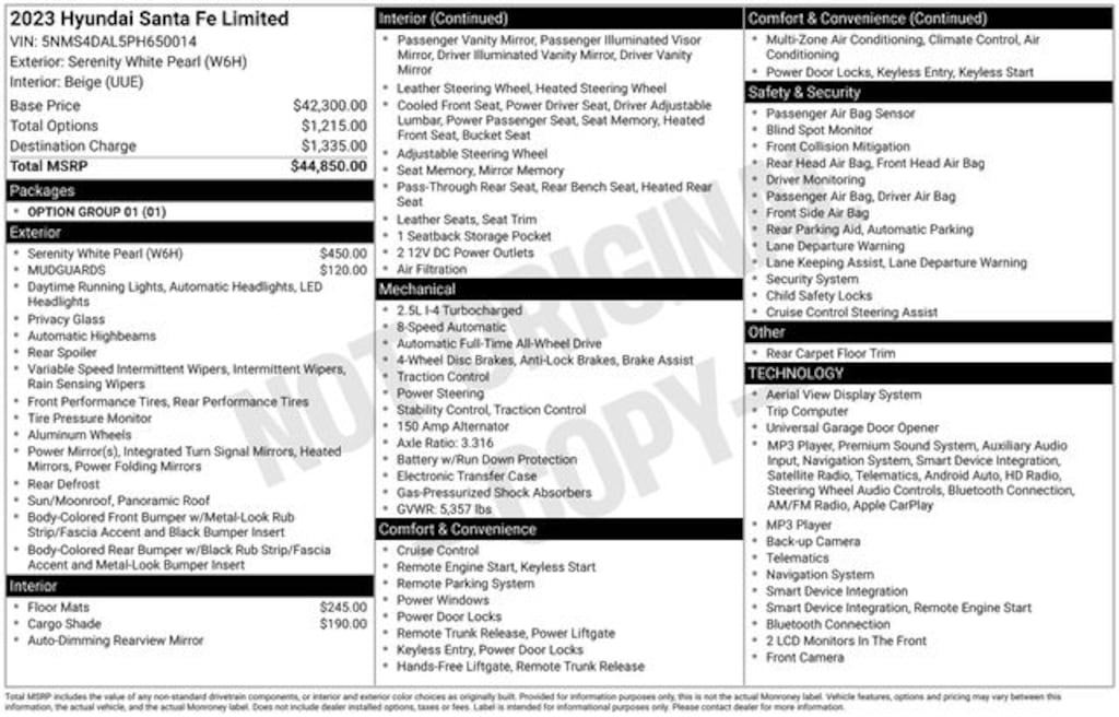 Certified 2023 Hyundai Santa Fe Limited SUV