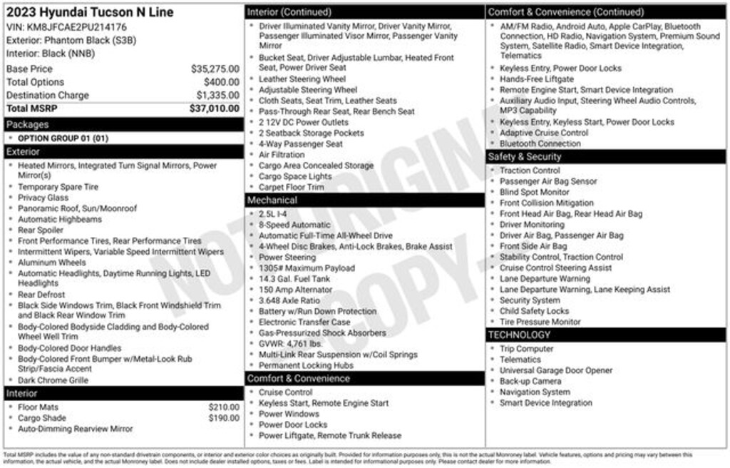 Certified 2023 Hyundai Tucson N Line SUV