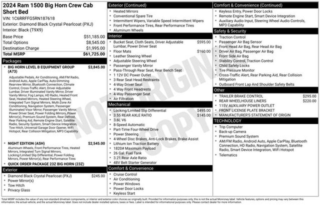 Used 2024 Ram 1500 Big Horn/Lone Star Truck Crew Cab