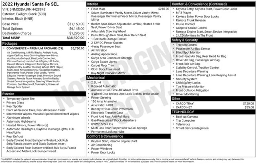 Certified 2022 Hyundai Santa Fe SEL SUV